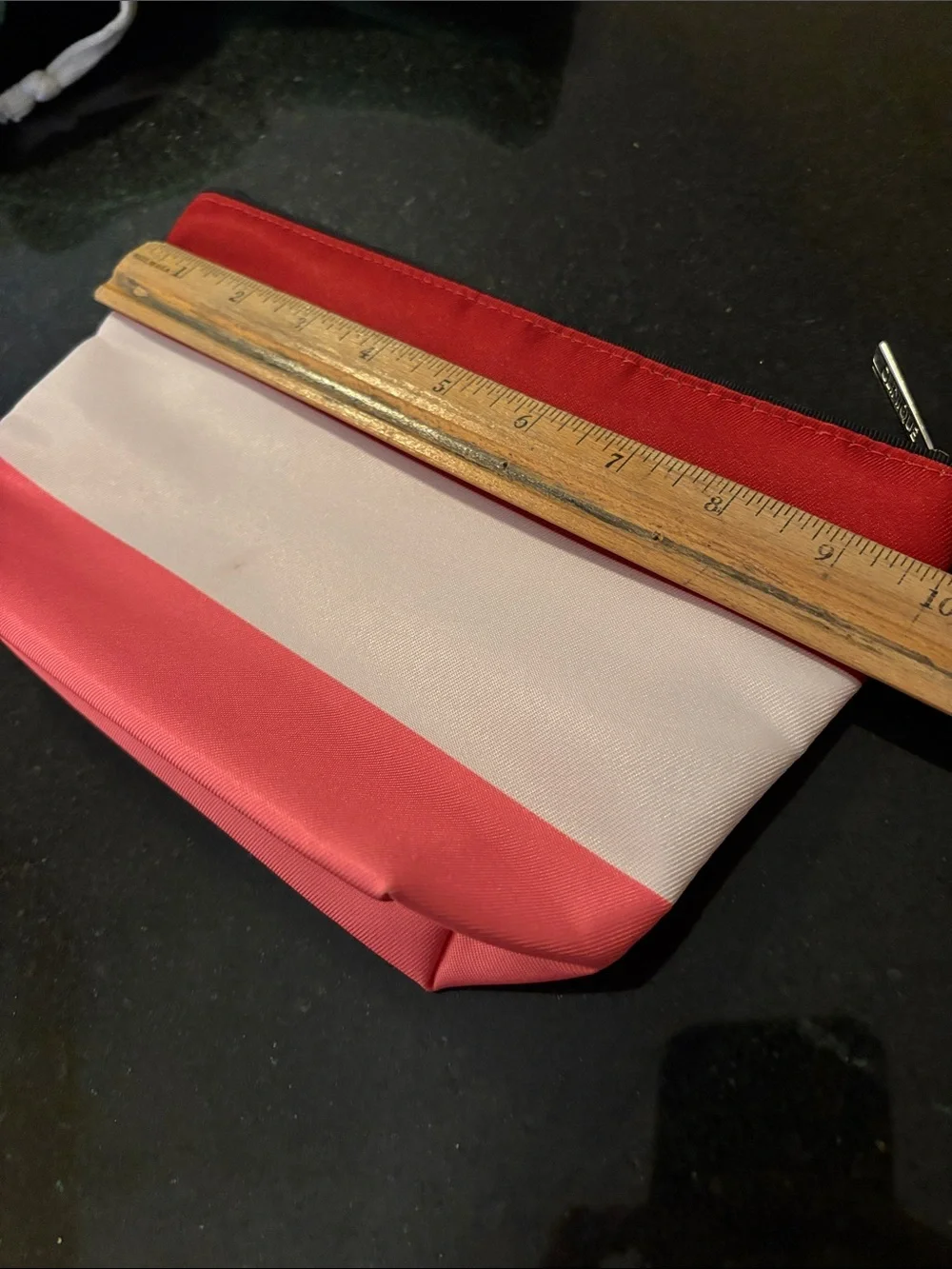 Kate Spade x Clinique Striped Cosmetic Pouch in Red, White & Pink Hello Gorgeous